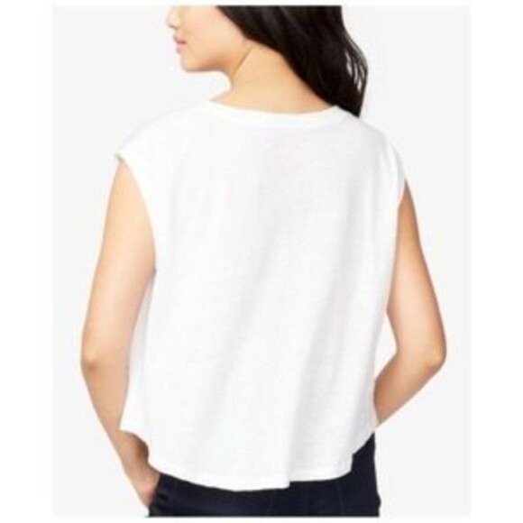 Rachel Rachel Roy Flamingo Graphic White T-Shirt - Picture 4 of 4